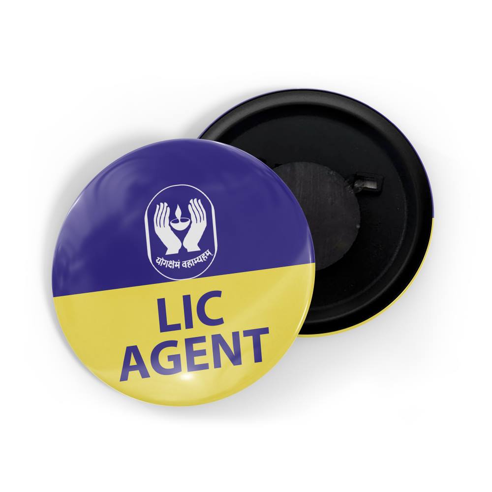 dhcrafts Fridge Magnet Multicolor LIC Agent Glossy Finish Design Pack of 1